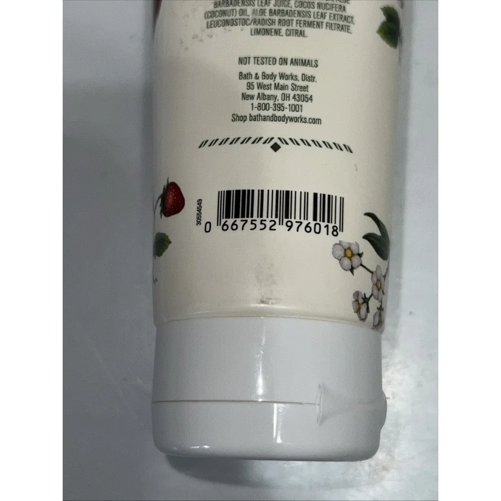 Bath & Body Works Strawberry‎ 24 hour Moisture Ultra Shea Body Cream 8oz Retired